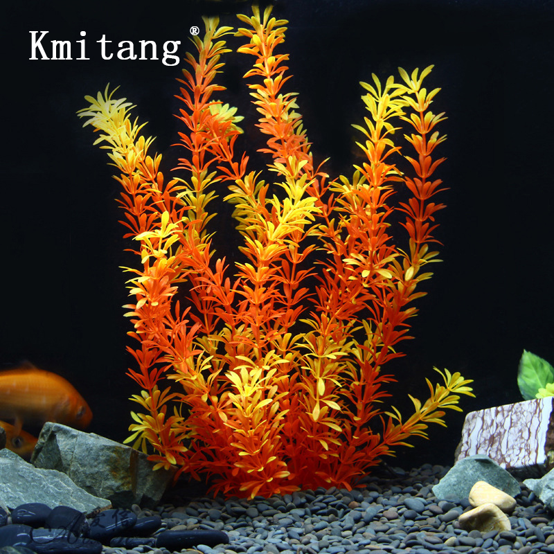 Aquarium Planted Wood - Plantas Tropicais Artificiais de 100cm, Grama