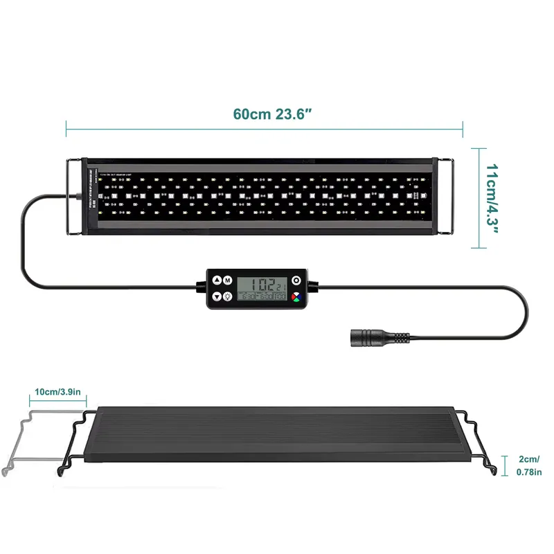 Planted Aquarium Hours - Nova Luz LED de Espectro Completo