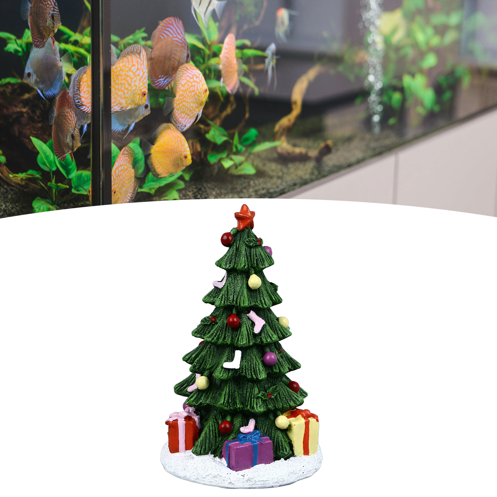 ZK20 Christmas Fish Tank Ornam - Aquarium Planted Wood avaliação e preço