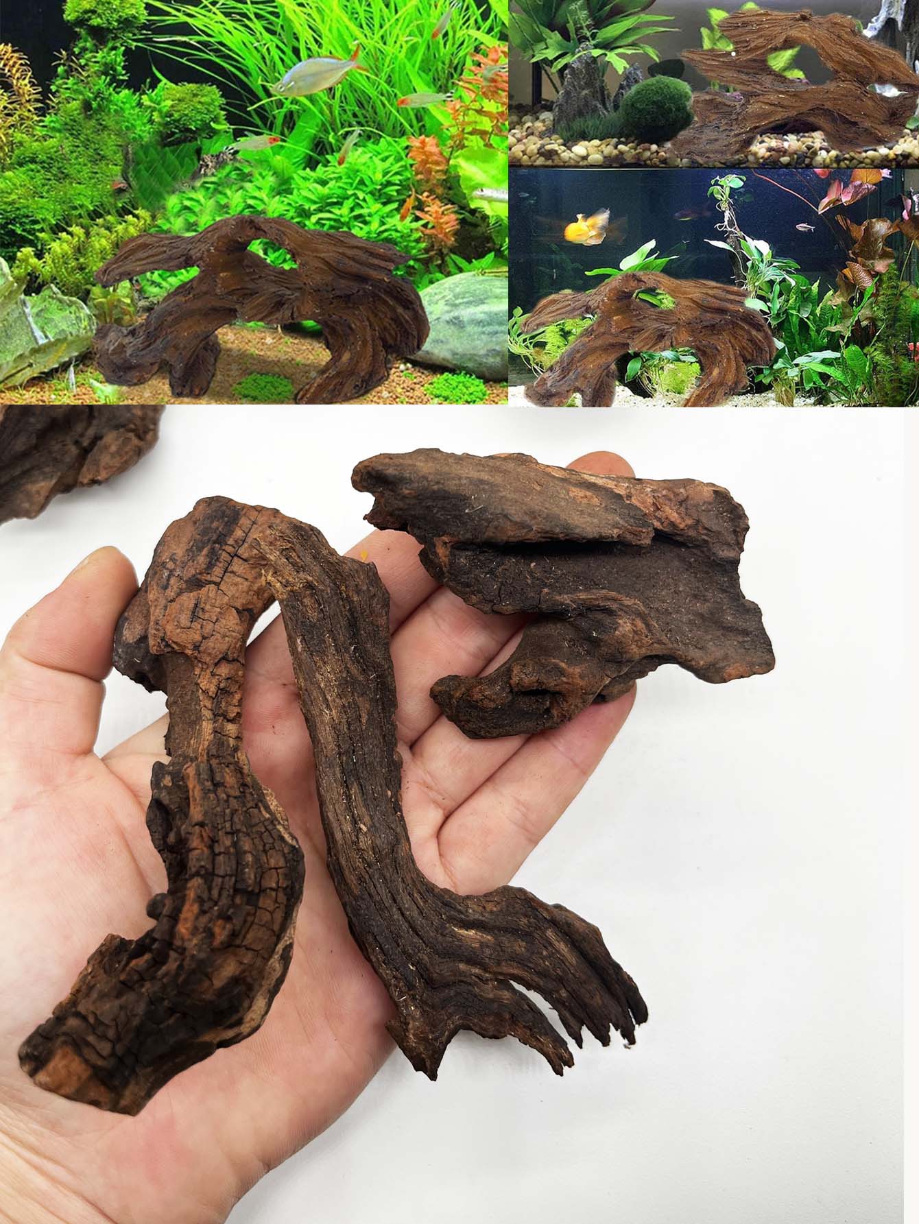 3 unidades ﻿ Conjunto de madei - Aquarium Planted Wood avaliação e preço