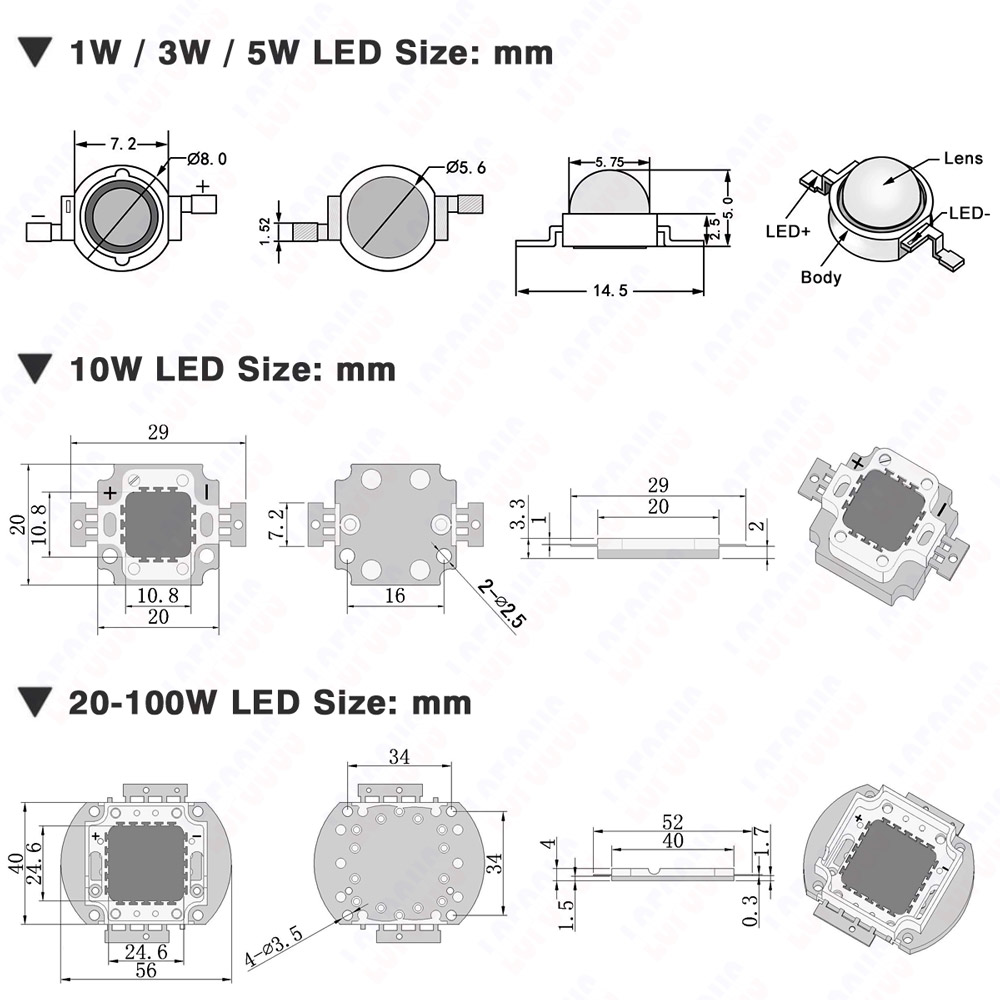 1W 3W 5W 10W 20W 30W 50W 100W  - Aquarium Planted Seeds avaliação e preço